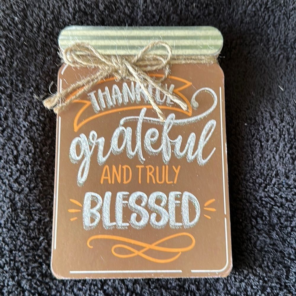 Rustic Wood Sign "Thankful Blessings" Fall Decor Farmhouse Wall Hanging